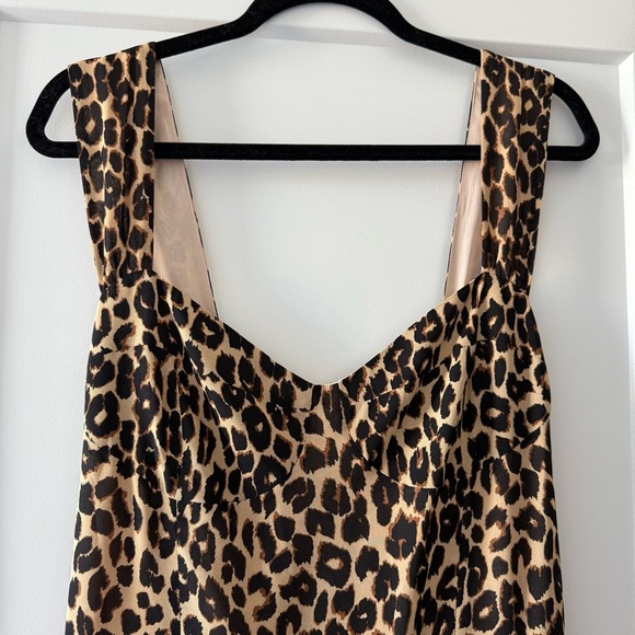 Reformation animal print leopard Taiga mini dress - size 12 (XL) NWOT - Picture 7 of 10